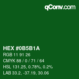 Código de color: HEX #0B5B1A | qconv.com