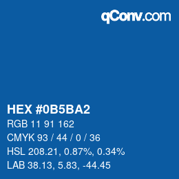 Color code: HEX #0B5BA2 | qconv.com