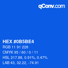 Color code: HEX #0B5BE4 | qconv.com