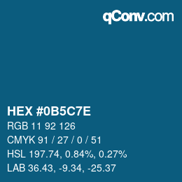 Color code: HEX #0B5C7E | qconv.com