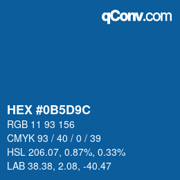 Color code: HEX #0B5D9C | qconv.com