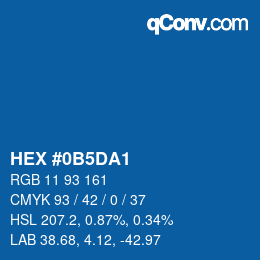カラーコード: HEX #0B5DA1 | qconv.com