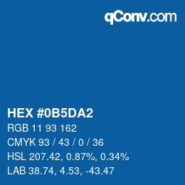 カラーコード: HEX #0B5DA2 | qconv.com