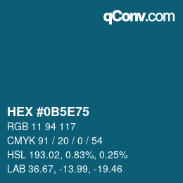 Color code: HEX #0B5E75 | qconv.com