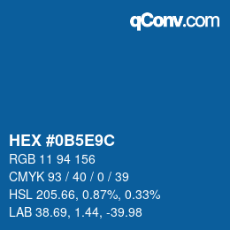 Código de color: HEX #0B5E9C | qconv.com