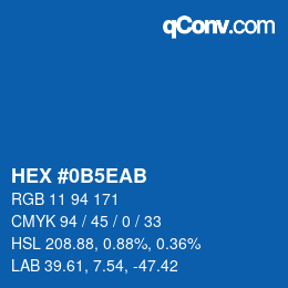 Farbcode: HEX #0B5EAB | qconv.com