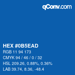 Color code: HEX #0B5EAD | qconv.com