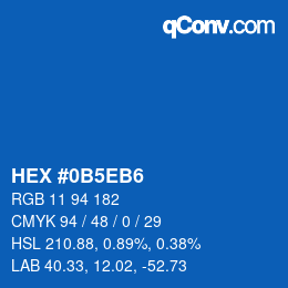 Color code: HEX #0B5EB6 | qconv.com