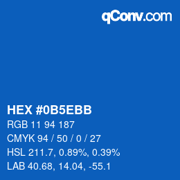 カラーコード: HEX #0B5EBB | qconv.com