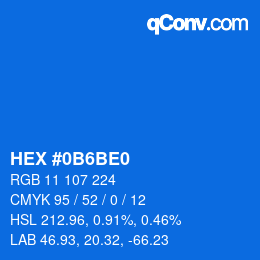 Color code: HEX #0B6BE0 | qconv.com