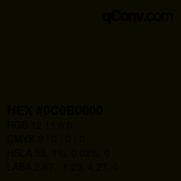 Color code: HEX #0C0B0000 | qconv.com