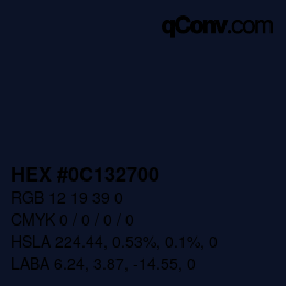 Color code: HEX #0C132700 | qconv.com