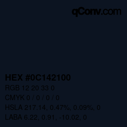 Color code: HEX #0C142100 | qconv.com