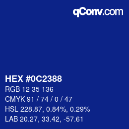 Color code: HEX #0C2388 | qconv.com