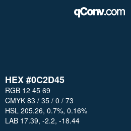 Color code: HEX #0C2D45 | qconv.com