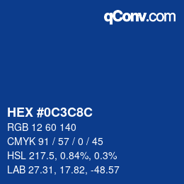 Color code: HEX #0C3C8C | qconv.com