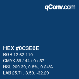 Color code: HEX #0C3E6E | qconv.com