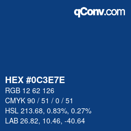 Color code: HEX #0C3E7E | qconv.com