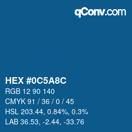 Color code: HEX #0C5A8C | qconv.com