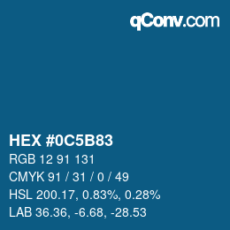 Color code: HEX #0C5B83 | qconv.com