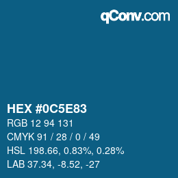 Color code: HEX #0C5E83 | qconv.com