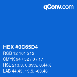 Color code: HEX #0C65D4 | qconv.com