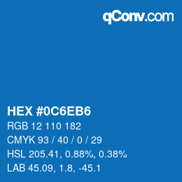 Color code: HEX #0C6EB6 | qconv.com