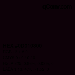 Color code: HEX #0D010800 | qconv.com
