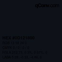 Color code: HEX #0D121800 | qconv.com