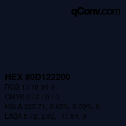 Color code: HEX #0D122200 | qconv.com