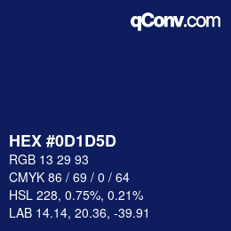 Color code: HEX #0D1D5D | qconv.com