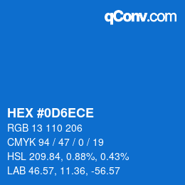 Color code: HEX #0D6ECE | qconv.com