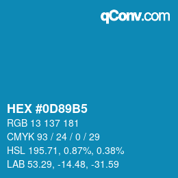 Color code: HEX #0D89B5 | qconv.com