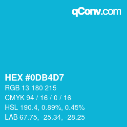 Color code: HEX #0DB4D7 | qconv.com