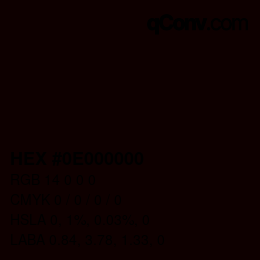 カラーコード: HEX #0E000000 | qconv.com