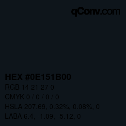 Color code: HEX #0E151B00 | qconv.com