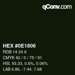 Color code: HEX #0E1806 | qconv.com