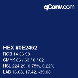 Color code: HEX #0E2462 | qconv.com