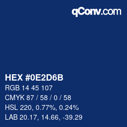 カラーコード: HEX #0E2D6B | qconv.com