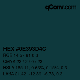 Código de color: HEX #0E393D4C | qconv.com