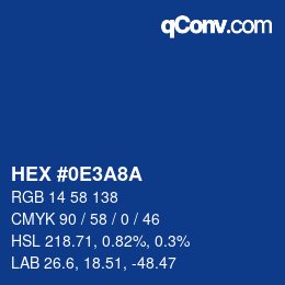 Color code: HEX #0E3A8A | qconv.com