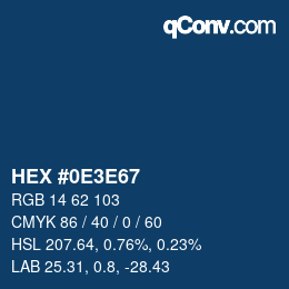 Color code: HEX #0E3E67 | qconv.com