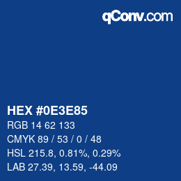 Color code: HEX #0E3E85 | qconv.com