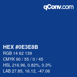 Color code: HEX #0E3E8B | qconv.com