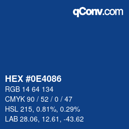 Color code: HEX #0E4086 | qconv.com