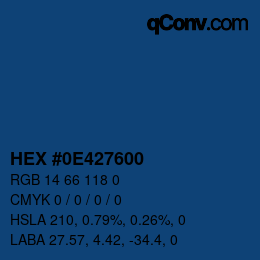 Color code: HEX #0E427600 | qconv.com