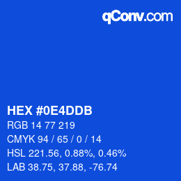 カラーコード: HEX #0E4DDB | qconv.com