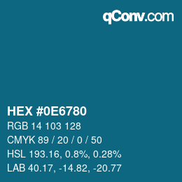 Color code: HEX #0E6780 | qconv.com