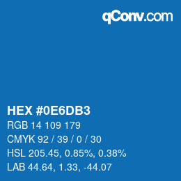 Color code: HEX #0E6DB3 | qconv.com