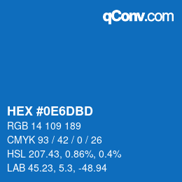 カラーコード: HEX #0E6DBD | qconv.com